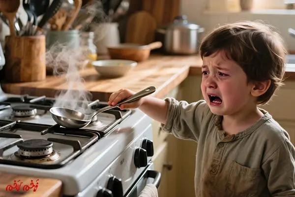یک لحظه غفلت: راهنمای ویژه والدین برای سوختگی دست کودک با قاشق داغ