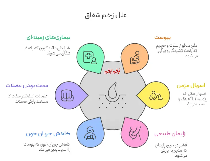 اینفوگرافیک چرا به زخم شقاق مبتلا میشویم؟ ریشهیابی علل