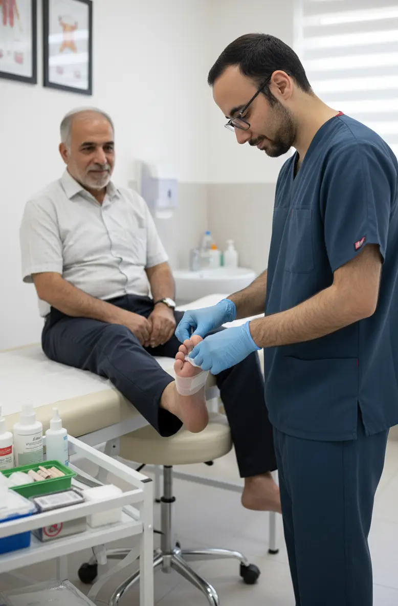 درمان تخصصی زخم دیابتی در گناباد و شهرهای اطراف با همراهی کارشناس حرفهای زخم